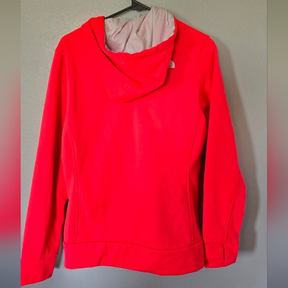 The Northface Women's Neon Orange Hooded Jacket Size Large - Picture 2 of 8